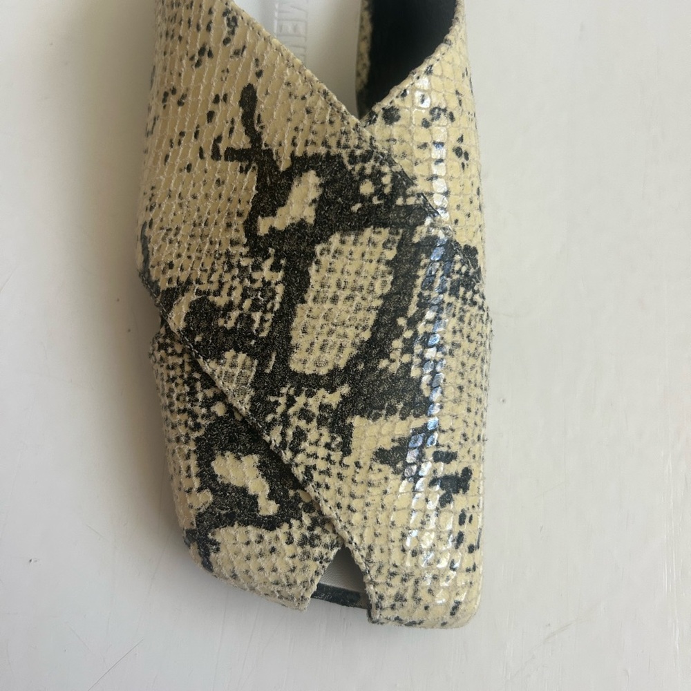 Flat Apartment Snakeskin Patterned Mules New - image 3